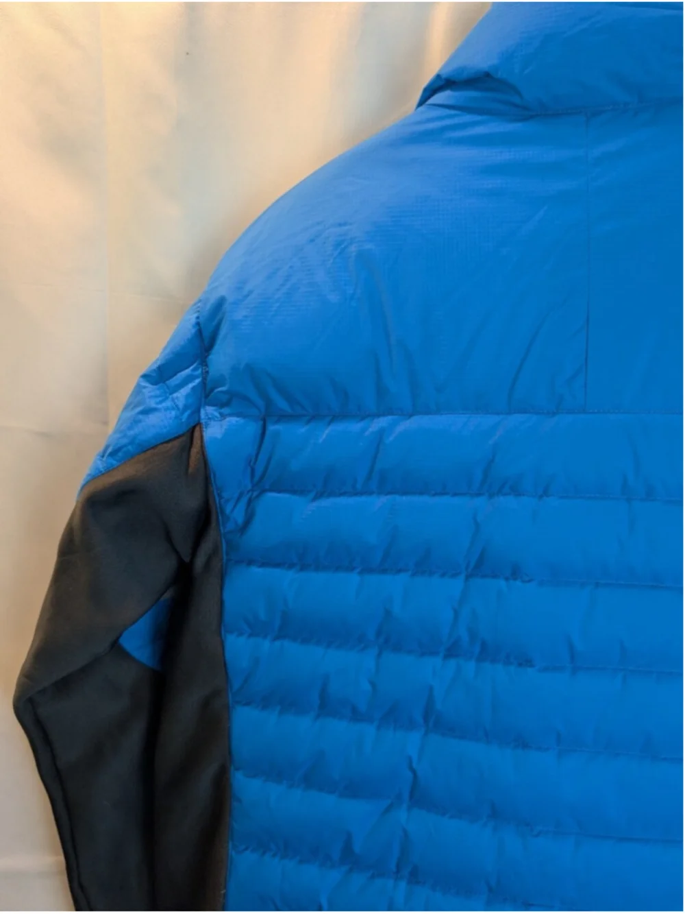 The North Face Summit Series Men's Puffer Jacket Blue Orange Zip Size L in EUC I